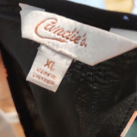 Candie's Black Floral Dress (DIY adjusted sizing) - Picture 3 of 4